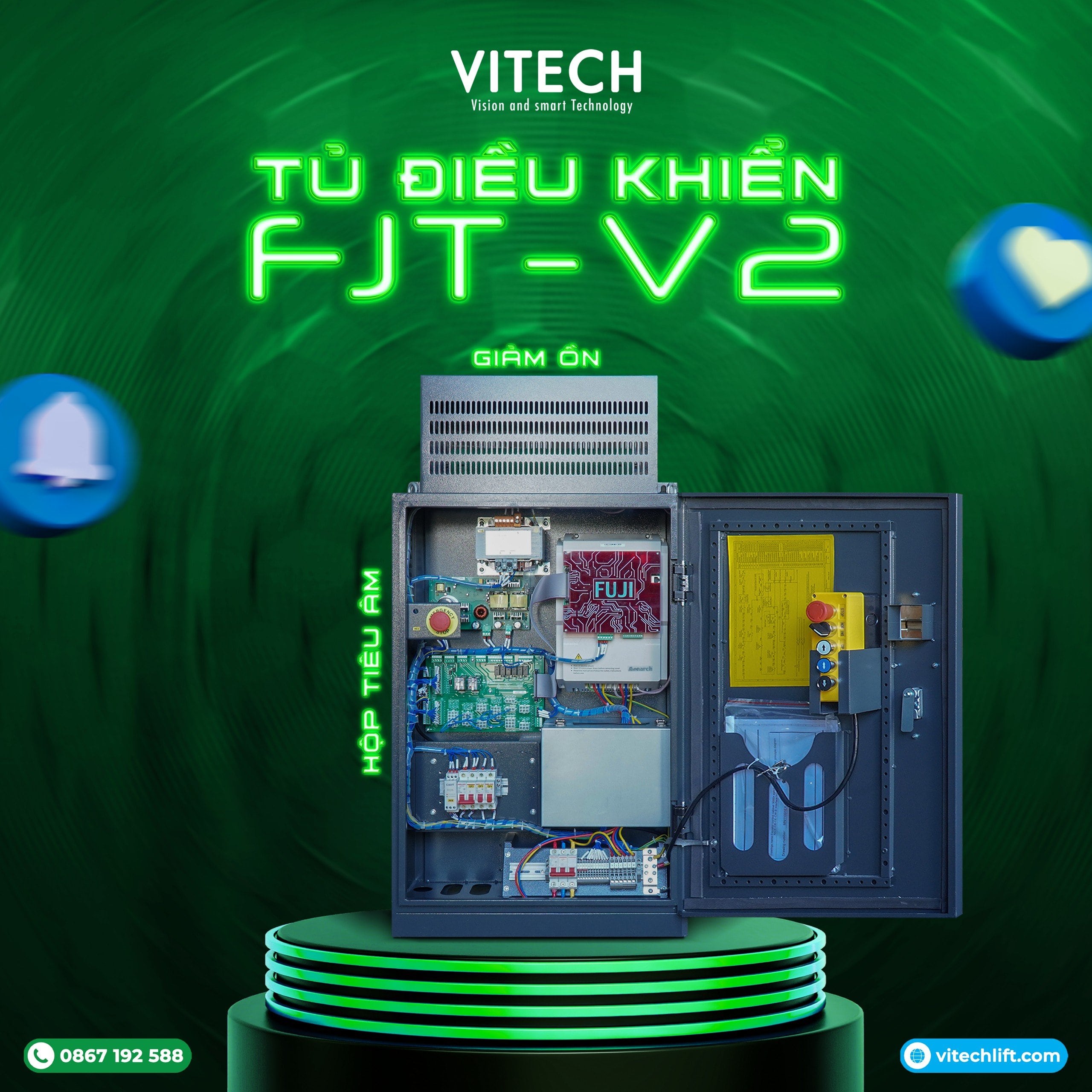 Tủ điều khiển thang máy - Công Ty TNHH Xuất Nhập Khẩu Công Nghệ VITECH
